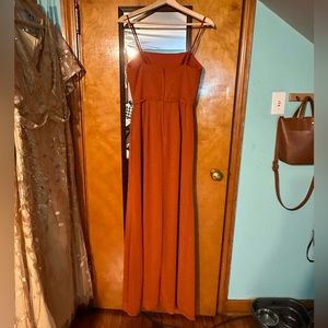 Davids Bridal- beautiful bridesmaid dress size 0. Great condition-Cinnamon color